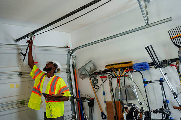 Professional Garage Door Roller Replacement technician working in Red Springs, NC